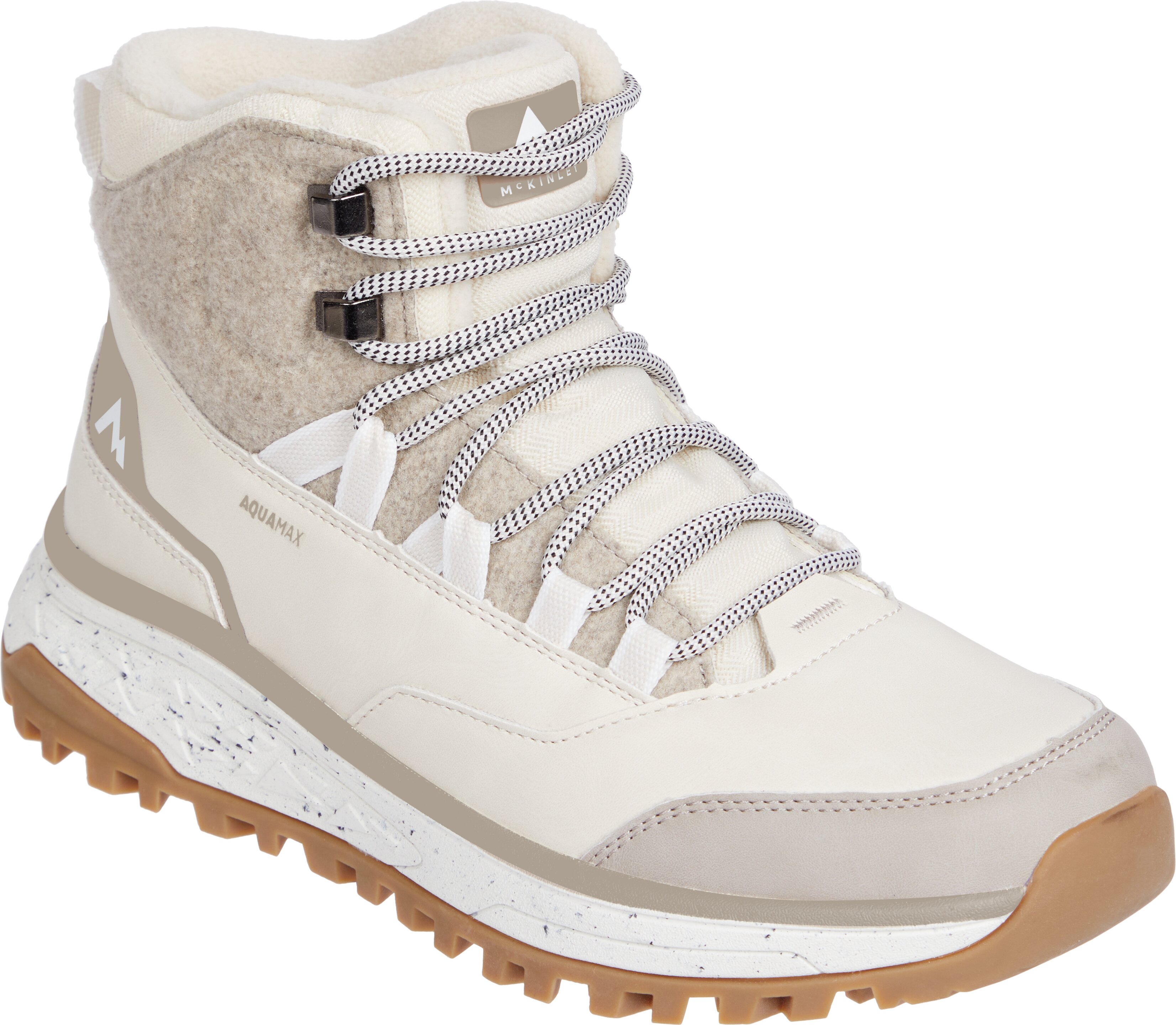 Winterstiefel MCKINLEY "DA.-APRÈS-SCHUH RANGER MID AQX W", Damen, Gr. 40, beige, braun smoke, bl, Synthetik, Schuhe Winterstiefel, Winterschuhe, Winterboots, Snowboots, wasserdicht