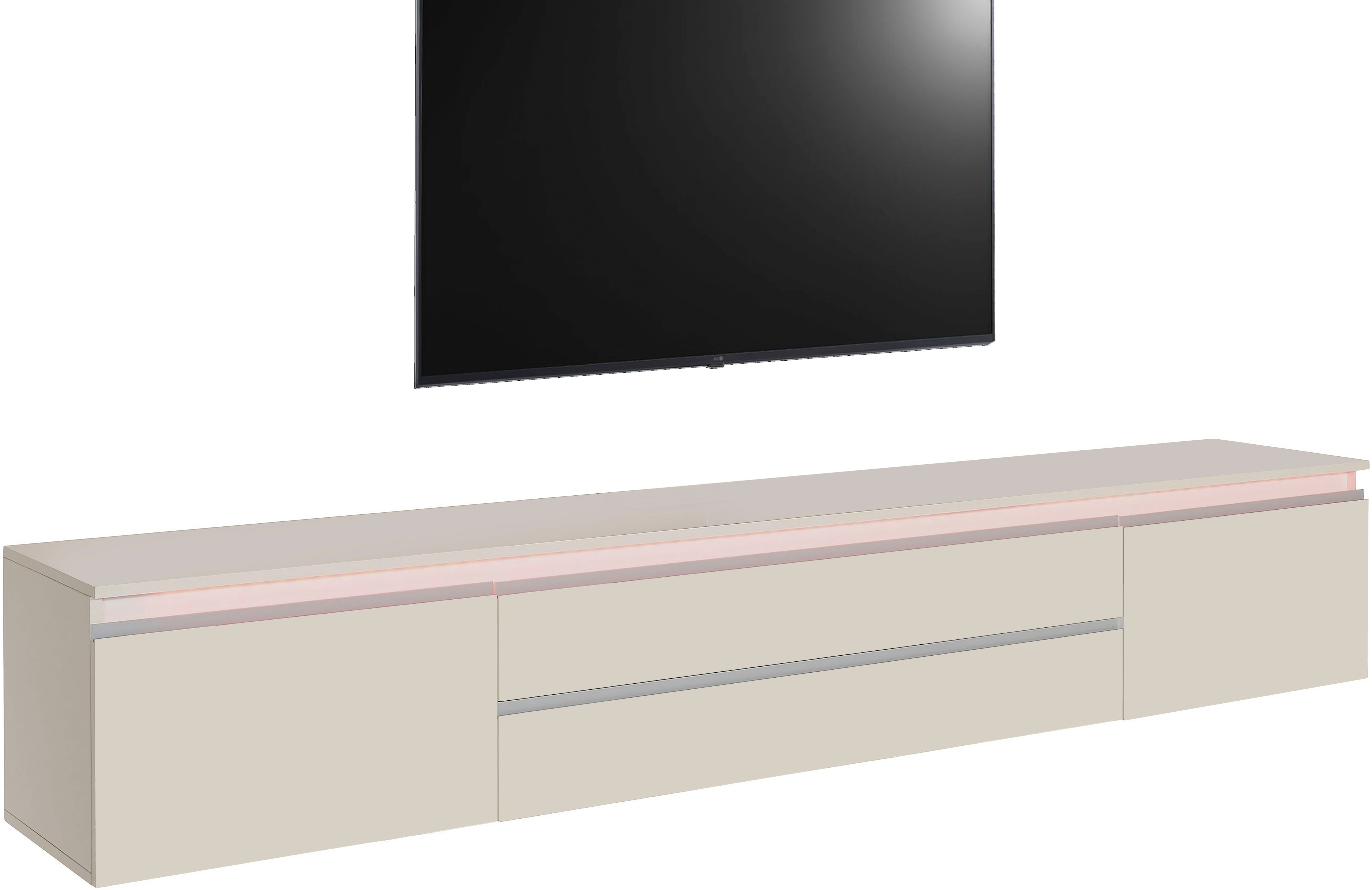 Lowboard INOSIGN "Magic,Lowboard,TV-Kommode,TV-Möbel,TV-Bank", kaschmir, B:240cm H:40cm T:40cm, Sideboards, Lowboard