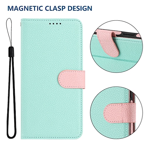 Handy Hülle Handyhüllen Für iPhone 17 Pro Max 17 Air 16 15 14 Pro Max Plus 13 Pro Max Brieftaschenhülle Mit Ständer Unterstützt kabelloses Laden Mit Handgelenkschlaufe Retro PU-Leder Image