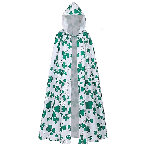 Karnevalskostüm Elf Irisch Karneval Umhang Cosplay Erwachsene Herren Damen Karneval St. Patrick's Day Party Festival Einfaches Karnevalskostüm Verkleiden Image