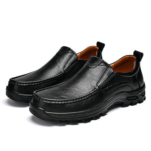 Braune Herren-Slipper aus Kunstleder – bequem und klassisch designt, perfekt für Arbeit, Freizeit und entspannte Tageskleidung Image