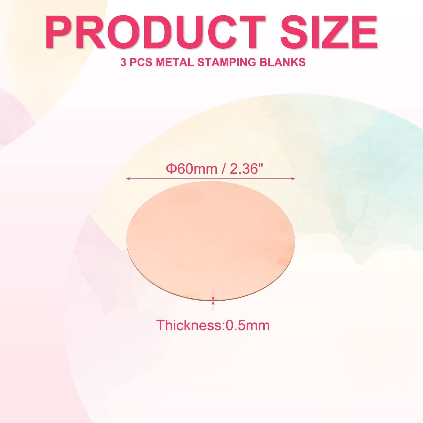 Round Plate, Round Sheet Metal Disc Blank Circle for DIY Crafts Repair Laser Engraving Metal Stamping Blanks Name Tags