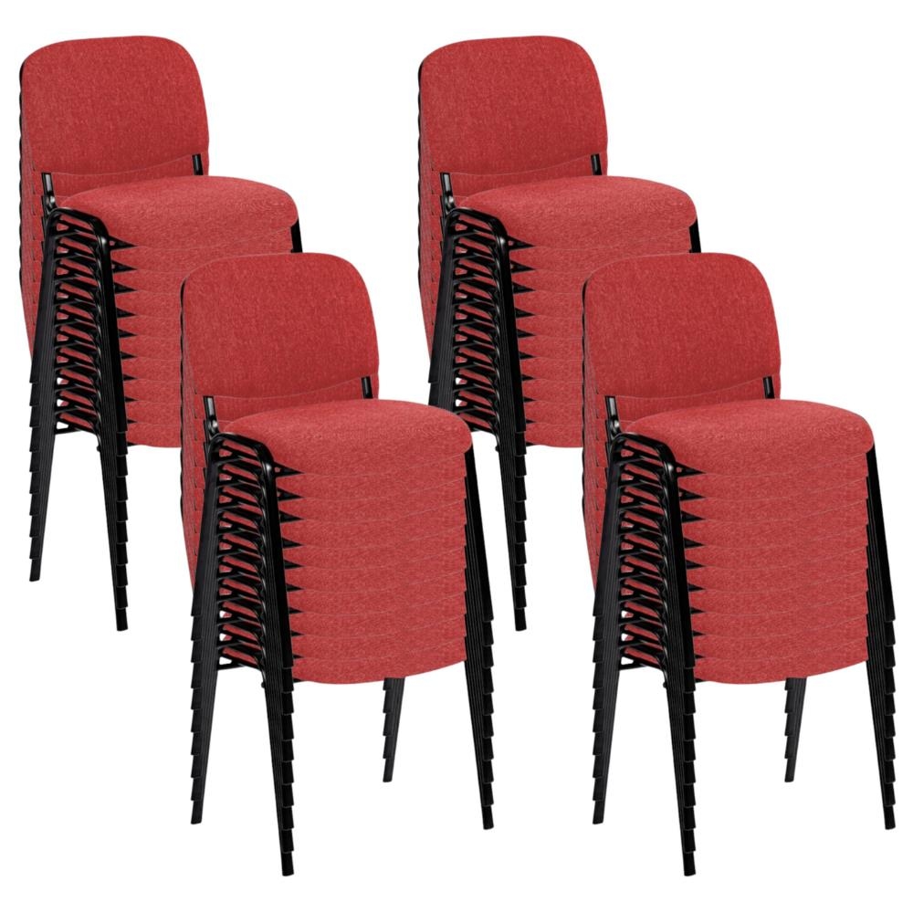 BIG Möbel GmbH Konferenzstuhl Iso | 50er Set Rot | stapelbarer Besucherstuhl Image