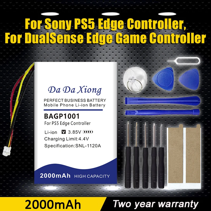 Perfine BAGP1001 DualSense Edge Controller-Akku für SONY PS5 Edge; Playstation 5 Edge-Akkus NICHT für PS5 2000 mAh Image