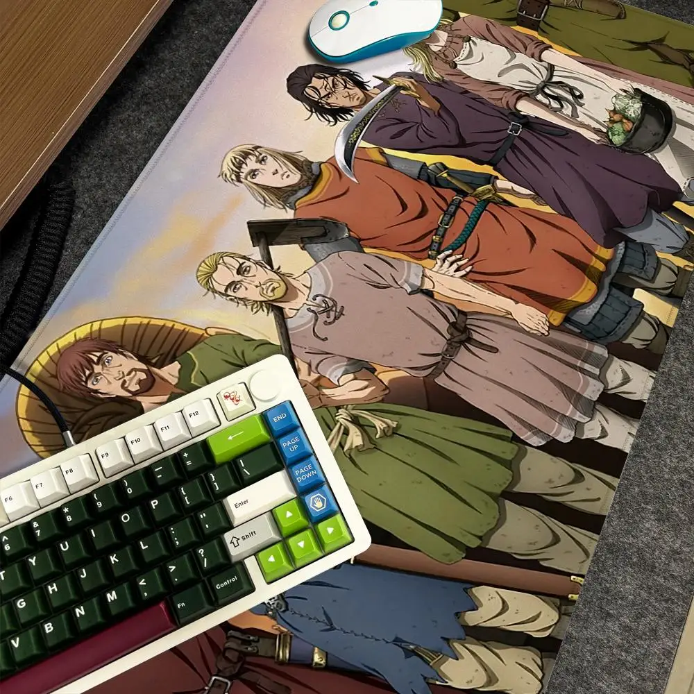 V-Vinland S-Saga Mauspad Xxl Computer Große rutschfeste Gamer-Tastatur 90x40cm Art Design HD Schreibtischunterlage Image