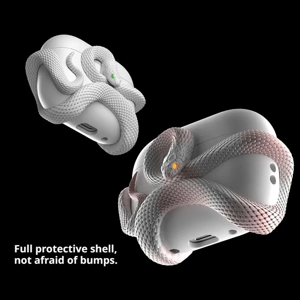 Für AirPods Pro 3, Kopfhörer-Schutzhülle, schlangenförmige Schutzhülle für Kopfhörer, Anti-Drop, kratzfeste hohle Harzhülle Image