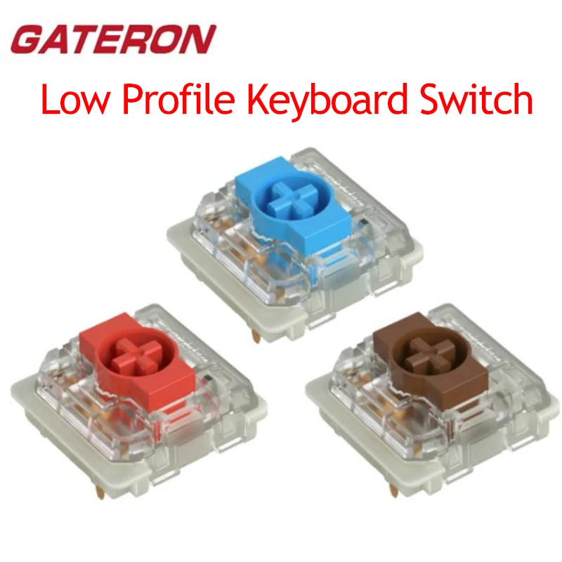 Gateron Low Profile 2.0 Switch KS-33 Mechanischer Tastaturschalter Rot Blau Braun 3-polig Hot Swap Custom Keyboards Switch RGB Image