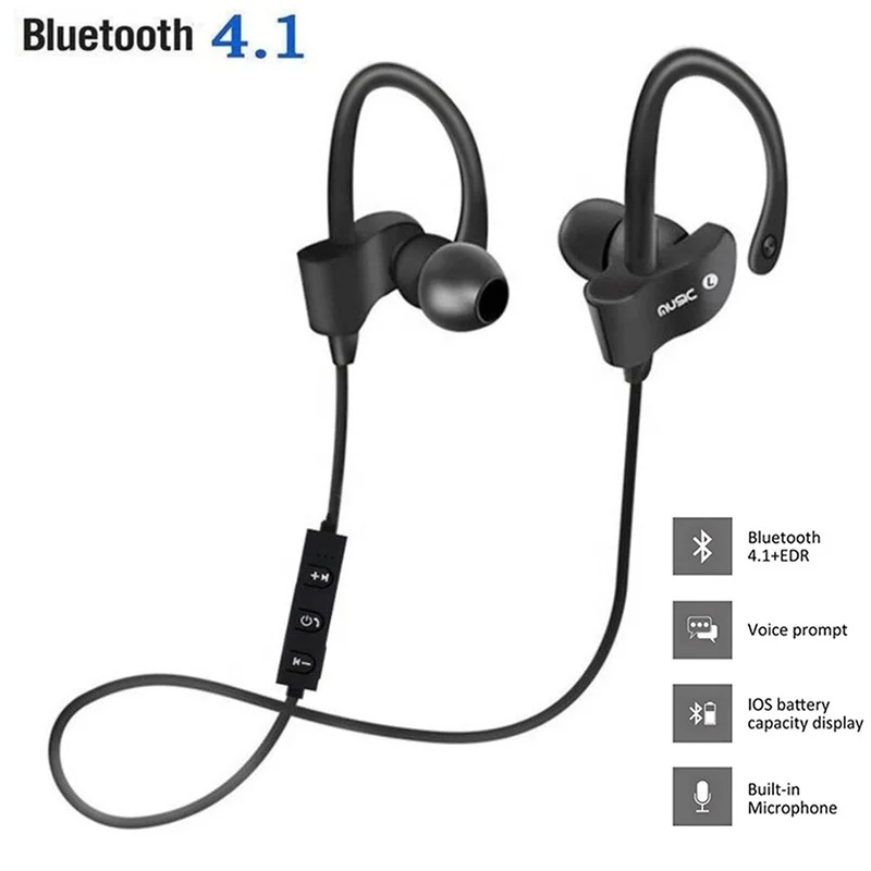 Sport Drahtlose Bluetooth Headset Lauf Stereo Musik Kopfhörer In Ohr Mini Ohr-Hängen Ohr-Haken Kopfhörer Für iPhone Samsung Image