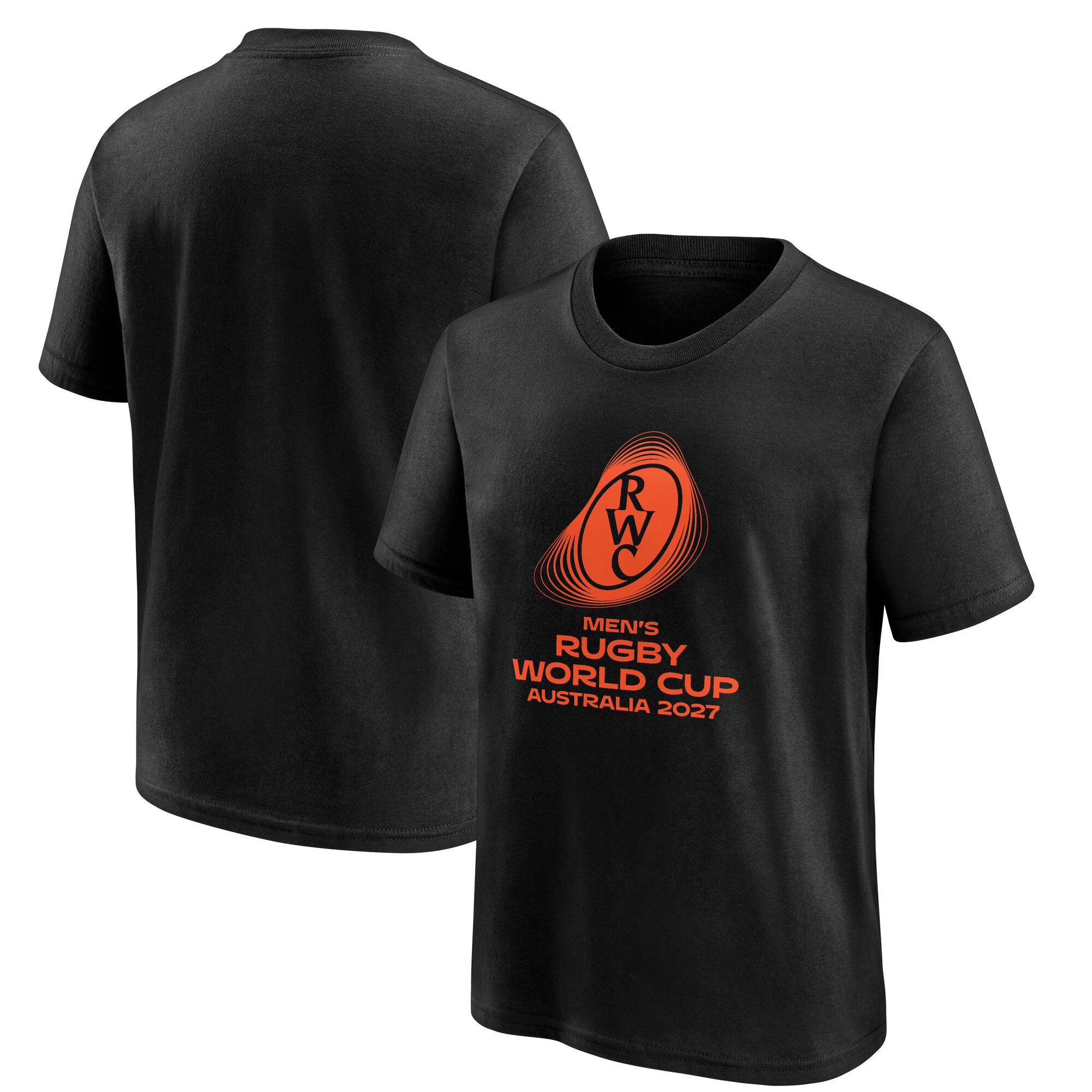 Rugby-Weltmeisterschaft 2027 Grafik-T-Shirt – Schwarz – Junioren Image