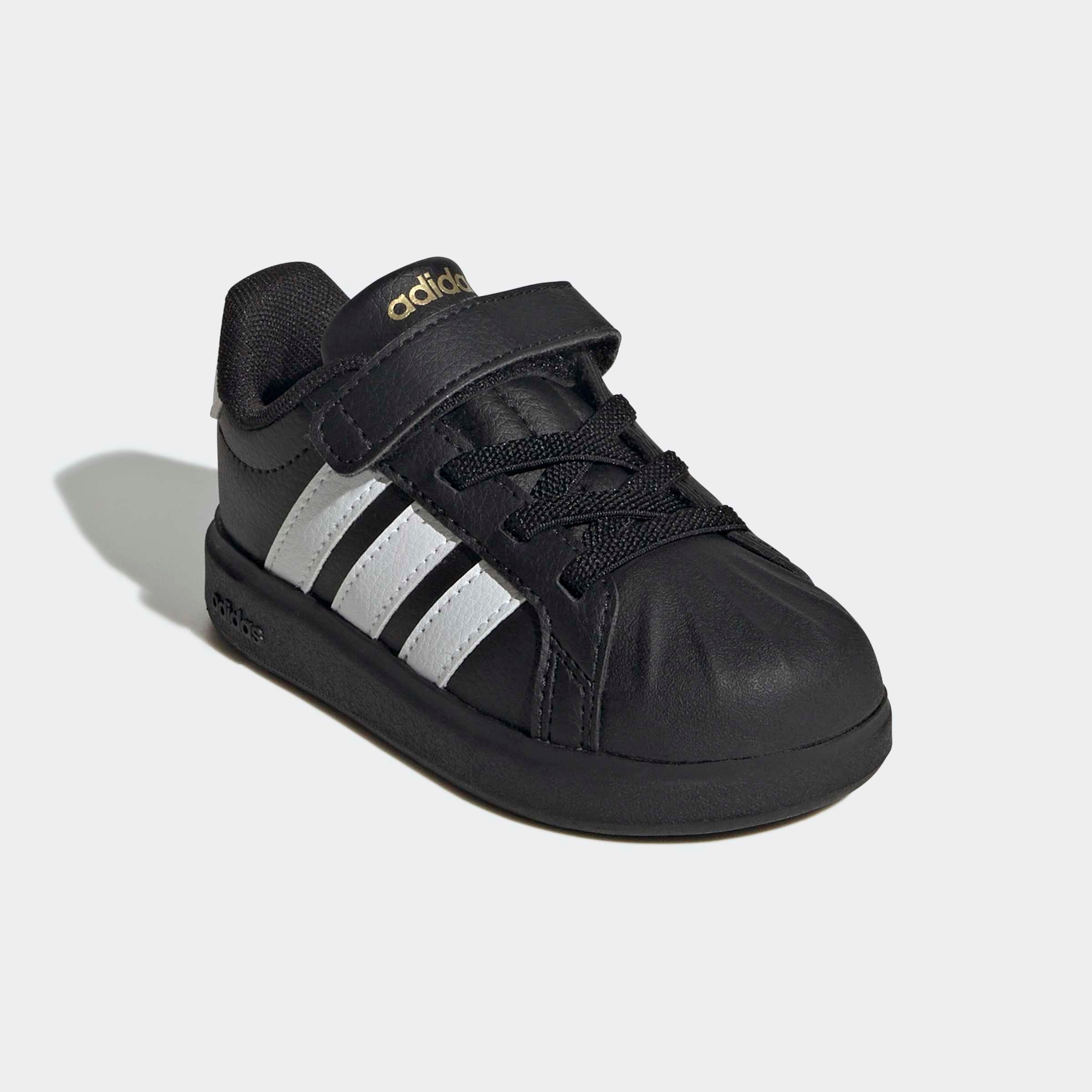 Sneaker ADIDAS SPORTSWEAR "STREETTALK", Damen, Gr. 25, core schwarz, cloud weiß, gold metallic, Synthetik, Schuhe Sneaker