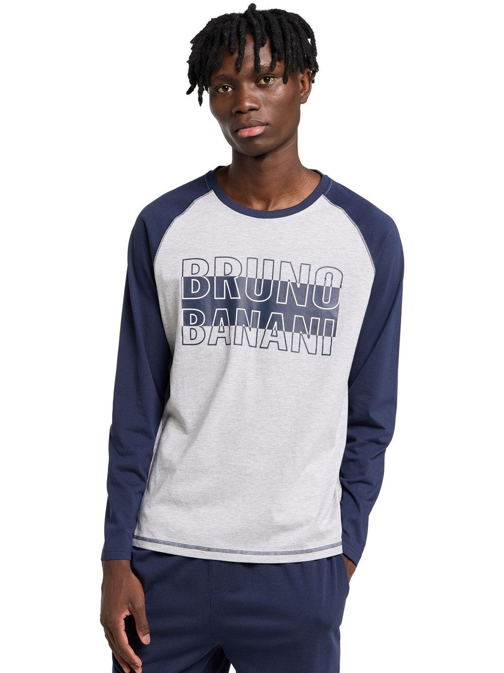 Bruno Banani Schlafanzug Herren blau, M Image