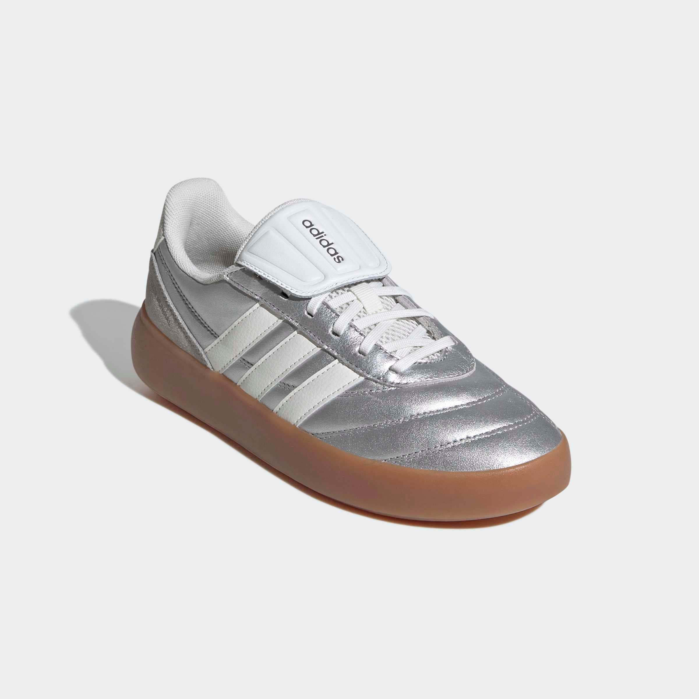 Sneaker ADIDAS SPORTSWEAR "BARREDA MUNDIAL", Damen, Gr. 41, silber metallic, core weiß, iron metallic, Leder, Schuhe Sneaker