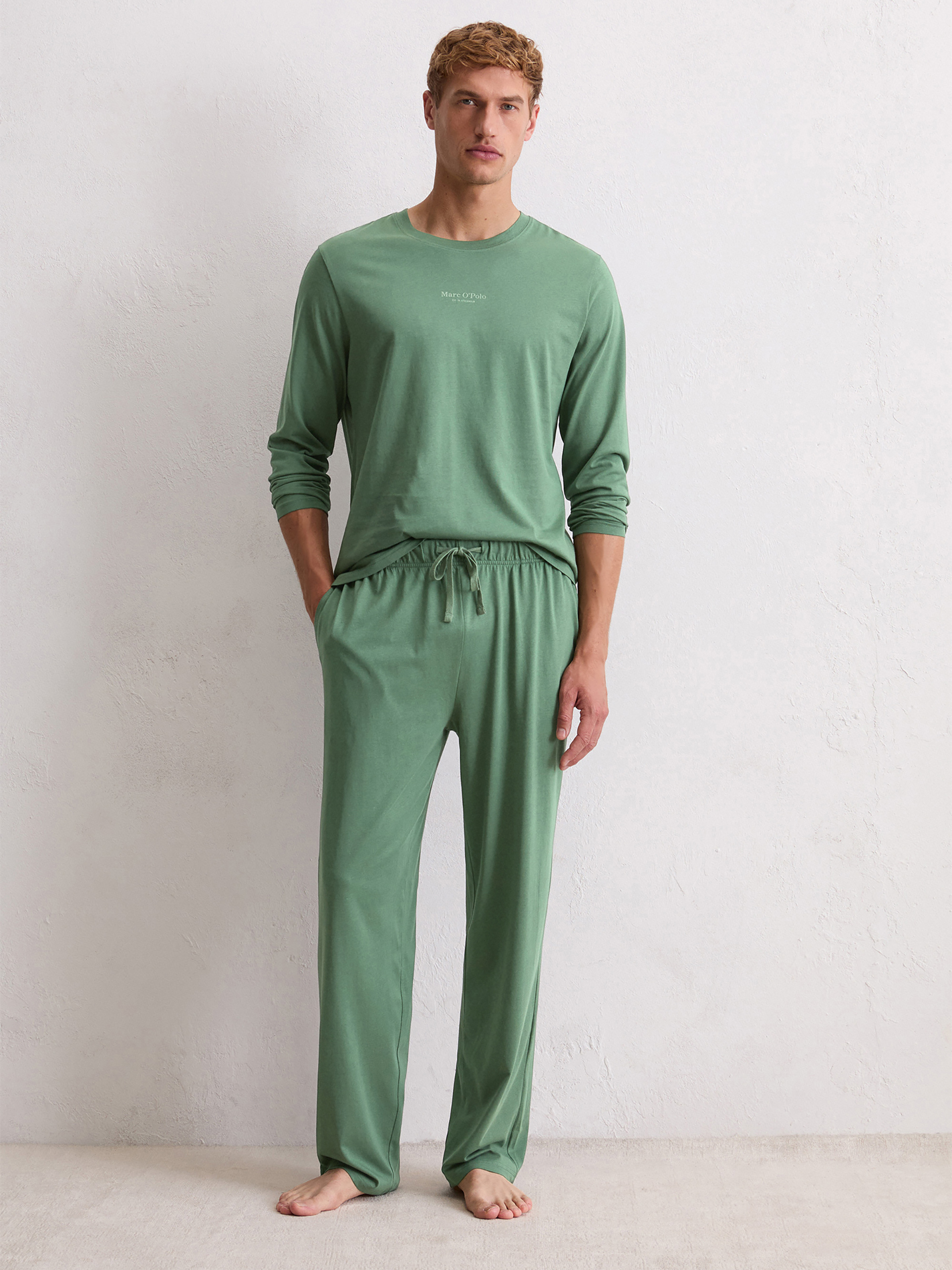 Marc O'Polo Mix N Match Cotton Pyjamahose - Grün