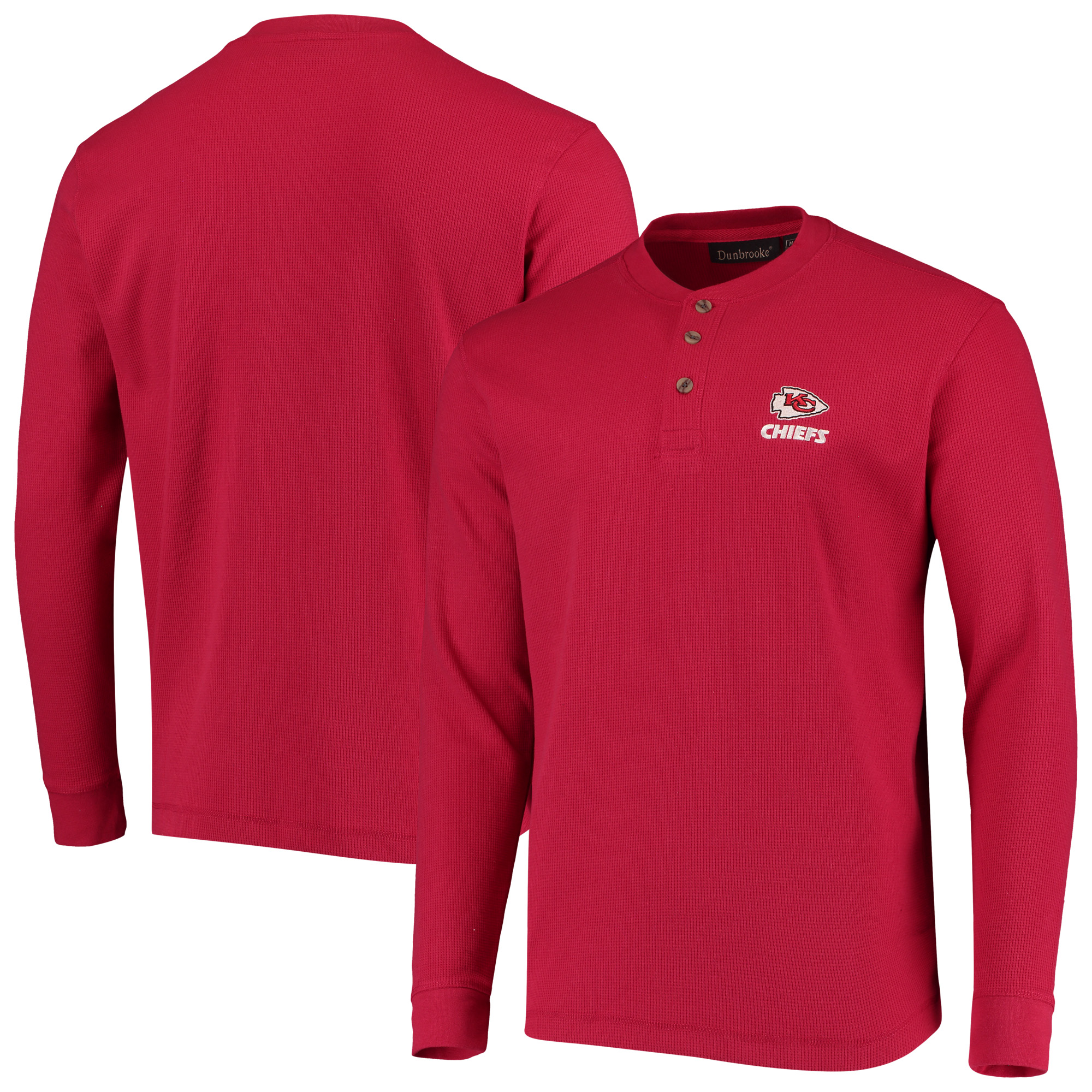 Dunbrooke Red – Langärmliges Thermo-Henley-T-Shirt mit Maverick-Logo der Kansas City Chiefs für Herren Image