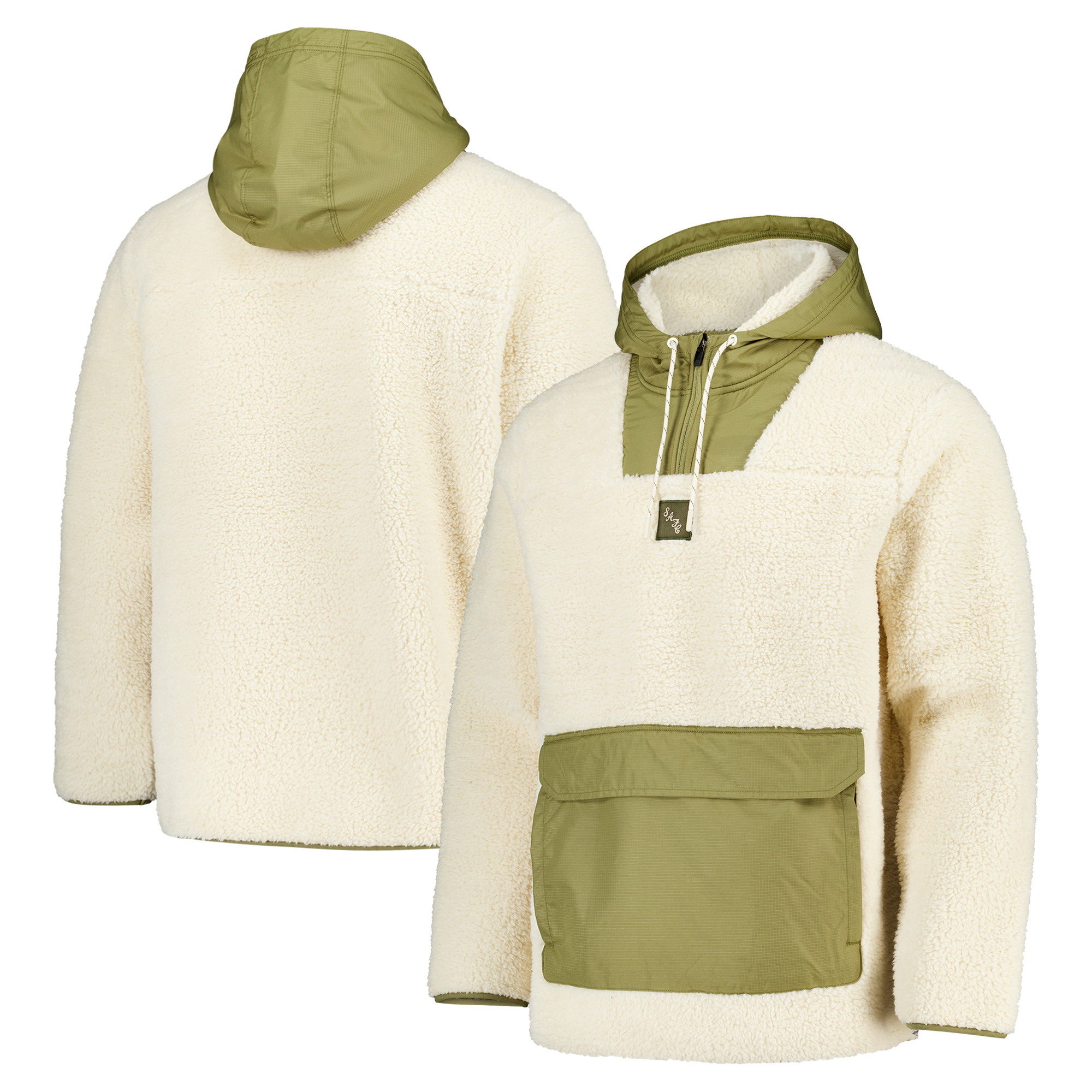 Sunderland Elements Microfleece Kapuzenpullover mit Viertelreißverschluss – Whitecap Grey – Herren Image