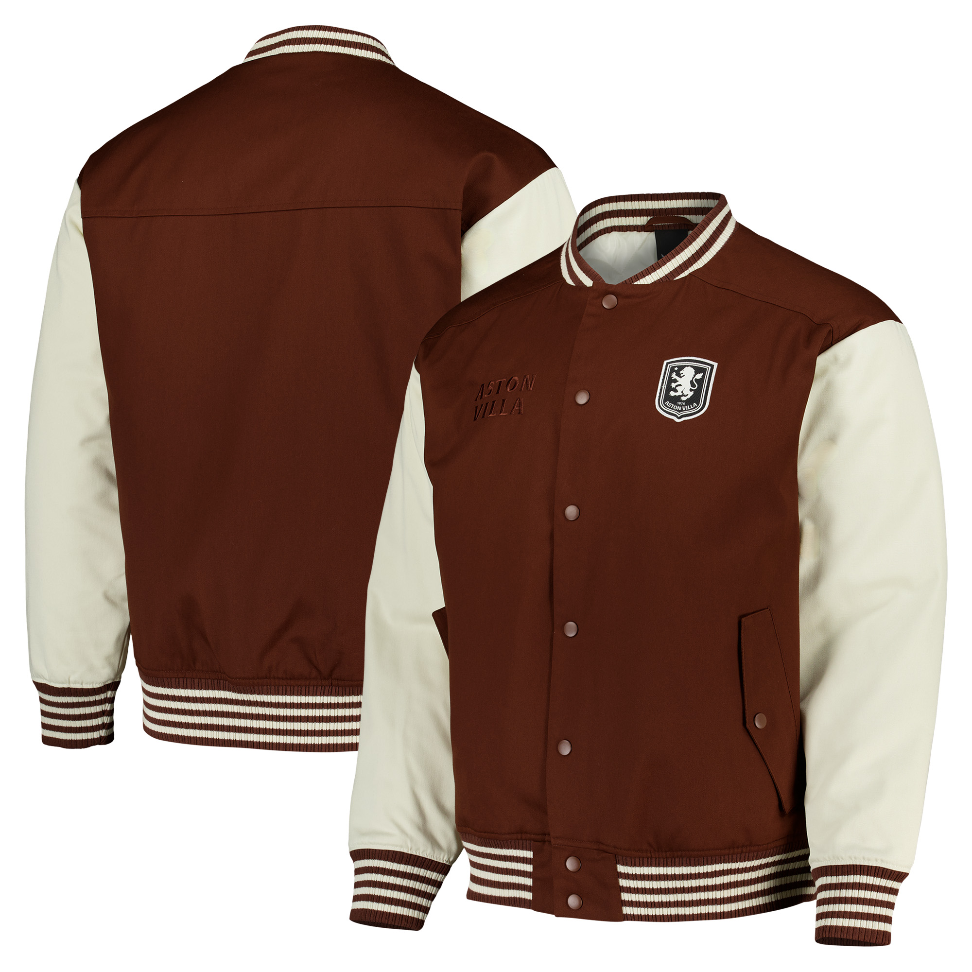 Aston Villa Elements Collegejacke – Cappuccino – Herren Image