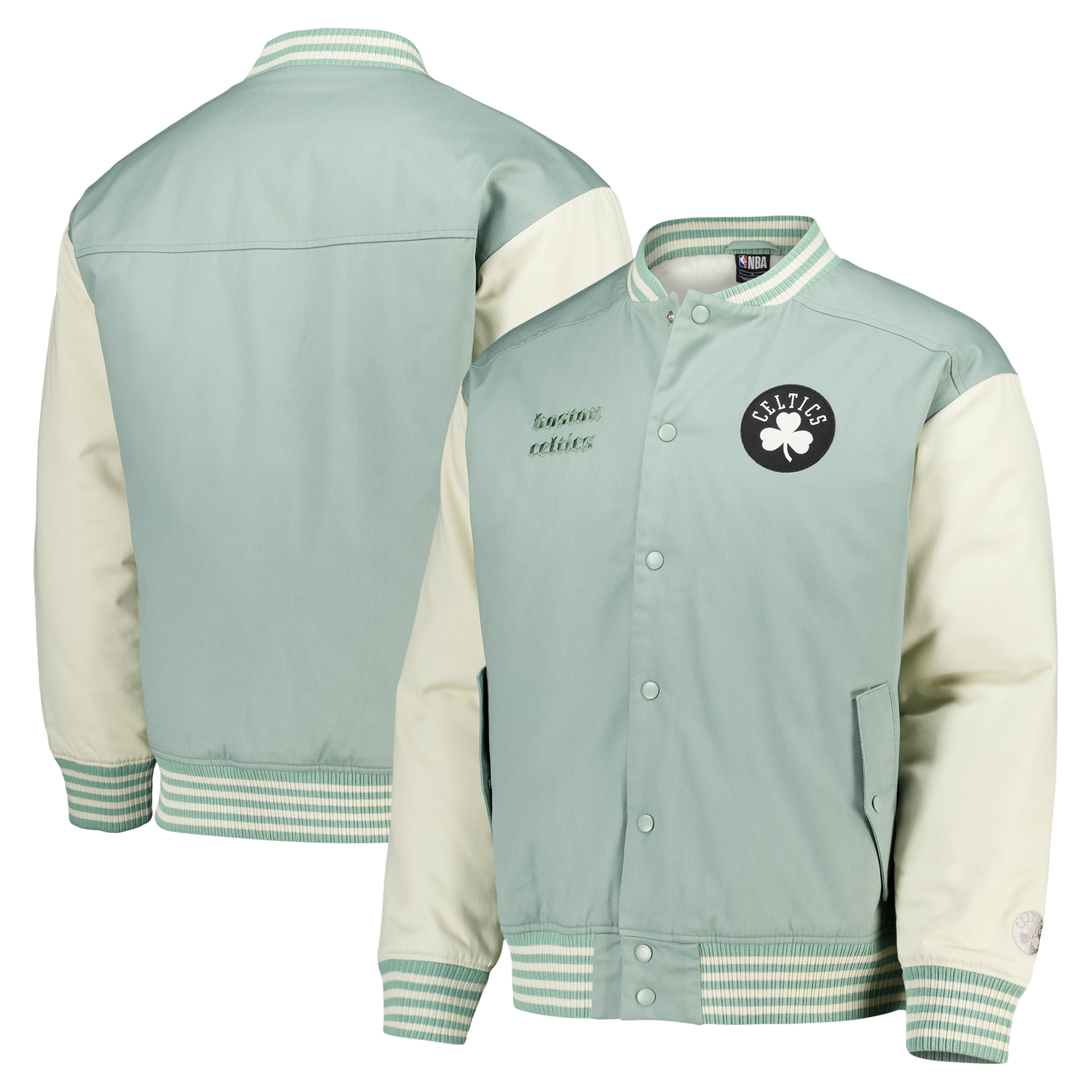 Boston Celtics Elements Varsity-Jacke – Sage – Herren