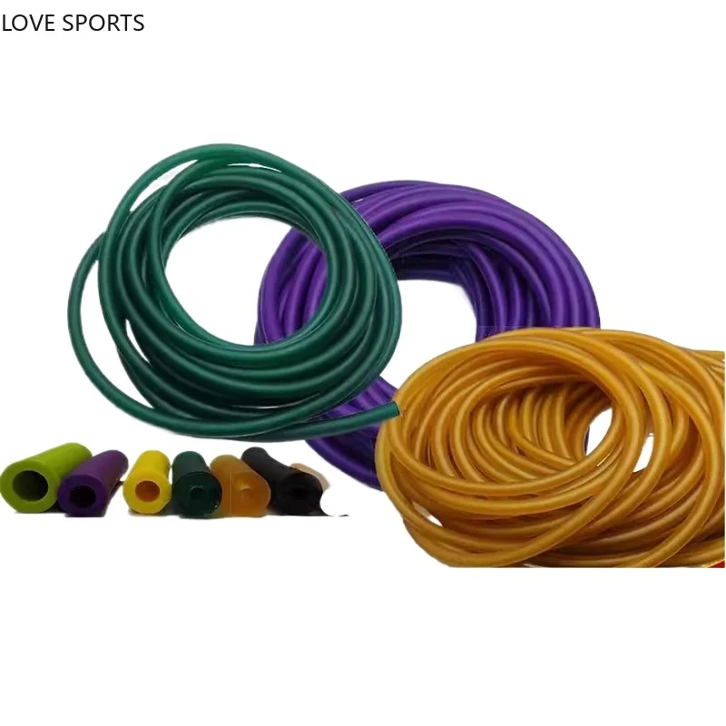 1/2/5 m hochelastischer Latexschlauch 70120 Fitness-Training Spannseil ID 5 mm OD10 mm umfassendes Fitness-Übungs-Gummibandseil