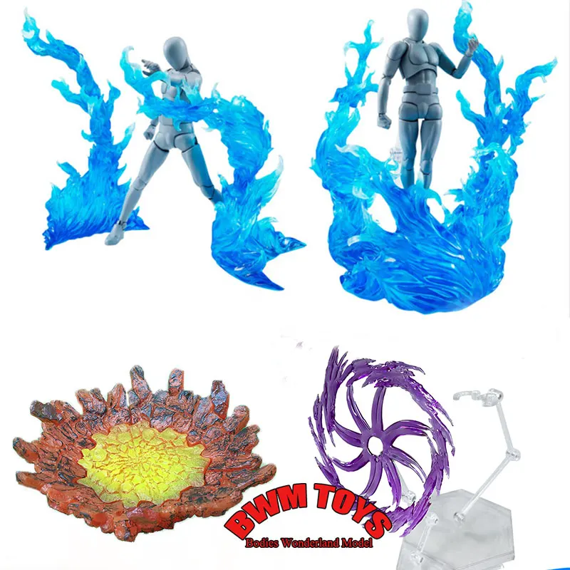 Auf Lager 1/12 Skala Brennende Flamme Effekte Boden Fissur Modell Modellierung Szene Für 6 zoll DIY Anime Action Figur Puppe körper Image