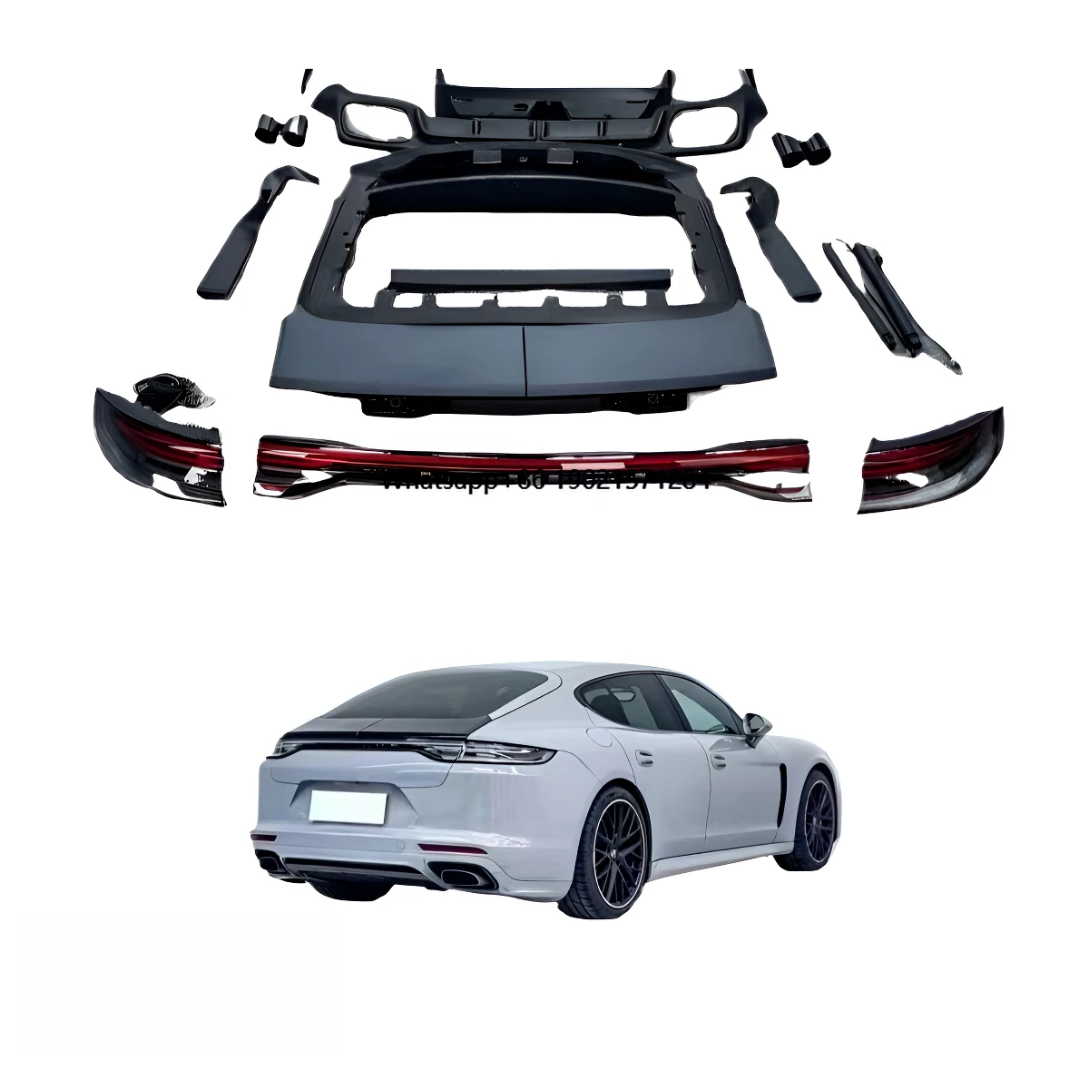 Hochwertige vordere und hintere Auto-Stoßstangen-Baugruppe durch Rücklichter, Kofferraumabdeckung, geeignet für Panamera 970 Upgrade 971 Image