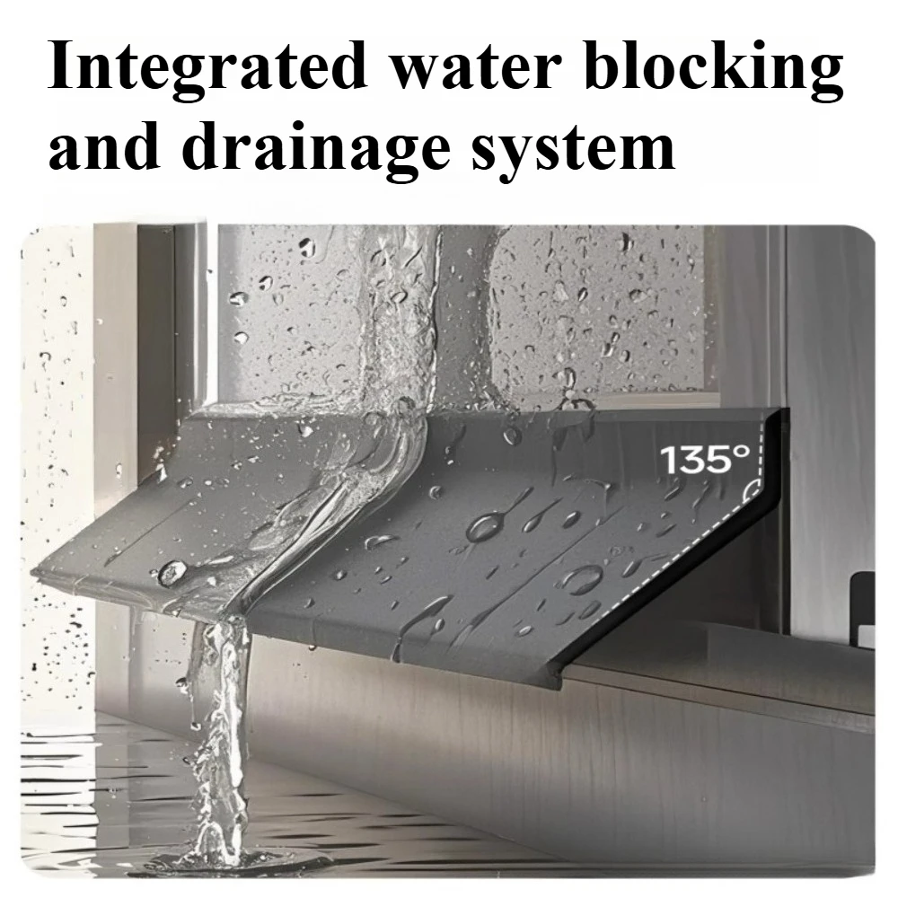 1 m wasserdichter Streifen mit Fensterkante, Glastür-Dichtung, Balkon, Schiebetür, winddicht, schalldicht, selbstklebender Dichtungsstreifen für Zuhause