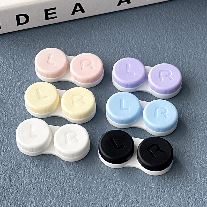 1 pièces Mini étui à lentilles de Contact Portable yeux Contacts soin conteneur boîte lentilles de Contact boîte de rangement boîte à lentilles de Contact colorées