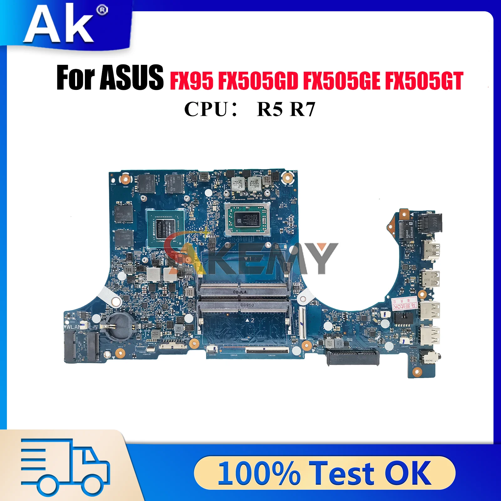 FX505DT Laptop Motherboard Für ASUS TUF Gaming FX505D FX505GT FX95D FX505GE FX505GD Mainboard Mit R5 R7 CPU 100% tests OK stk Image