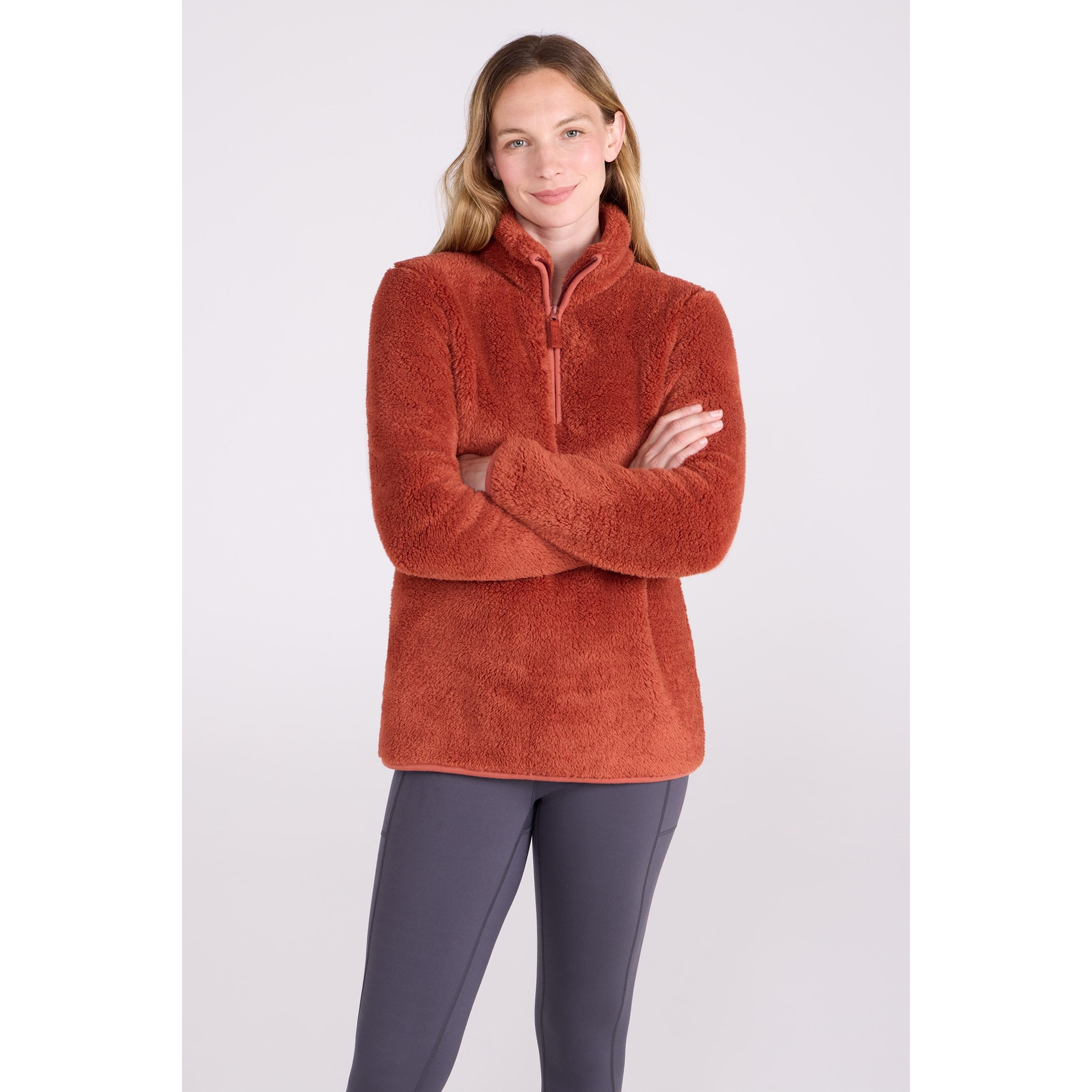Mountain Warehouse - Fleece-Oberteil mit kurzem Reißverschluss für Damen (Dunkel Orange)
