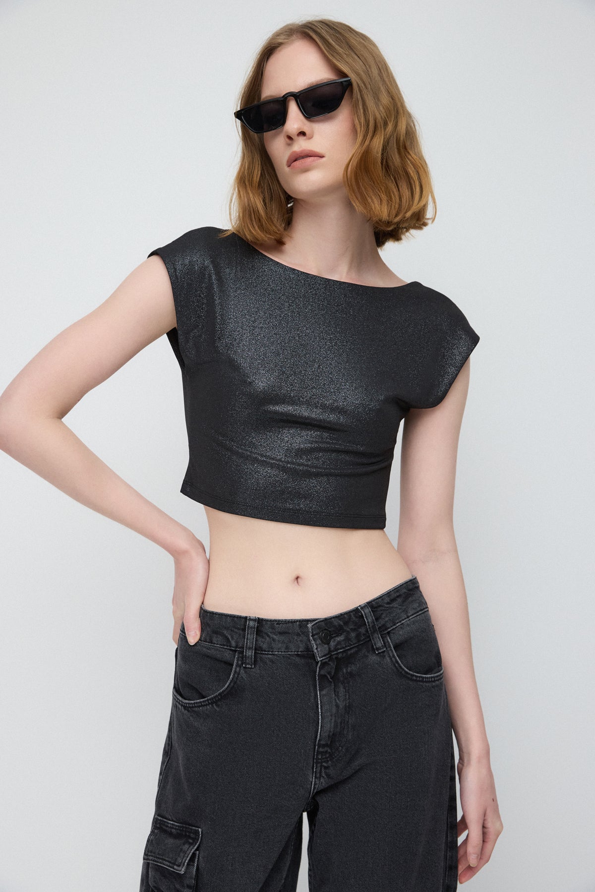 Kurze Crop-Bluse Image