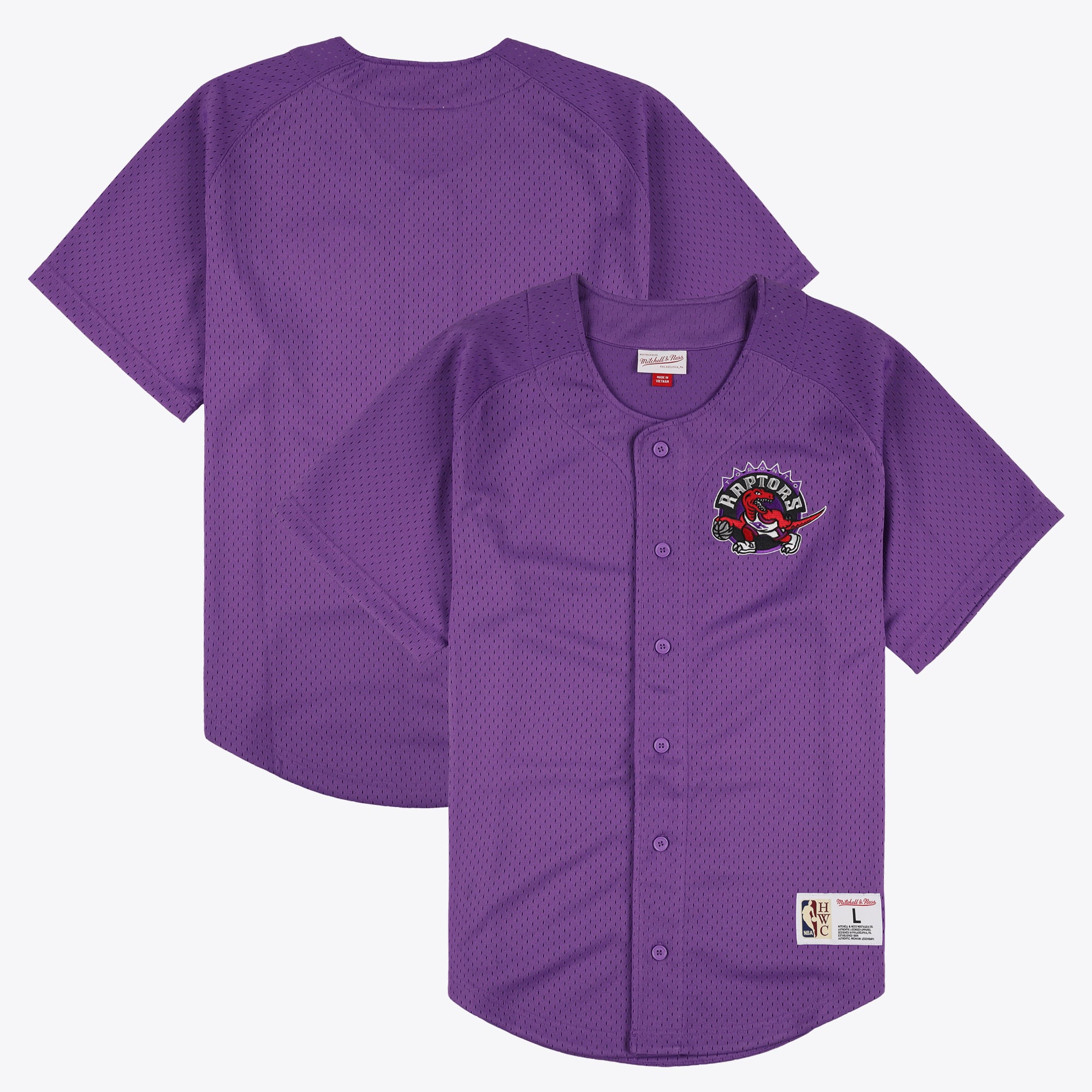 T-shirt boutonné en maille Mitchell & Ness des Toronto Raptors - Homme Taille: M