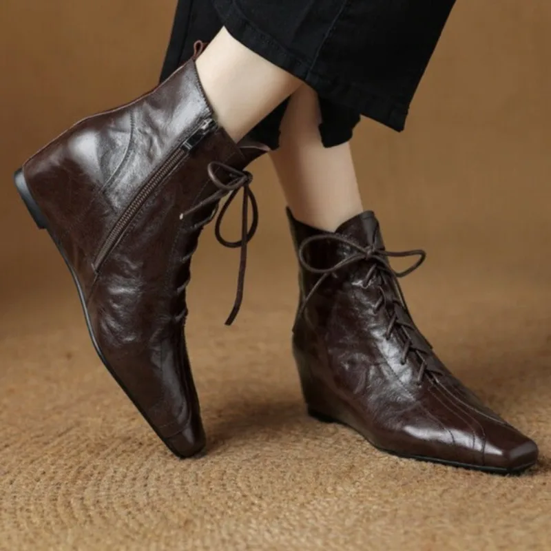 Marken-Stiefeletten mit quadratischer Zehenpartie und niedrigem Absatz, 2025, neuer Herbststil, zweifarbiger metallischer Reißverschluss, vielseitige Stretch-Chelsea-Stiefel, Größe 35–40