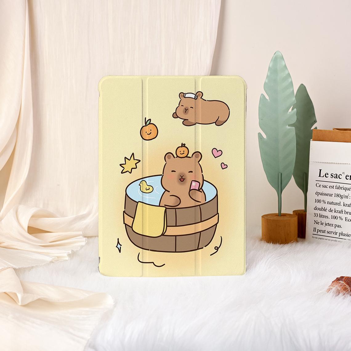 Custodia Capybara per iPad 10, iPad 7/8/9, iPad 2021, iPad Air 5, iPad Pro 11 da 12,9 pollici, iPad Mini 6, custodia per iPad