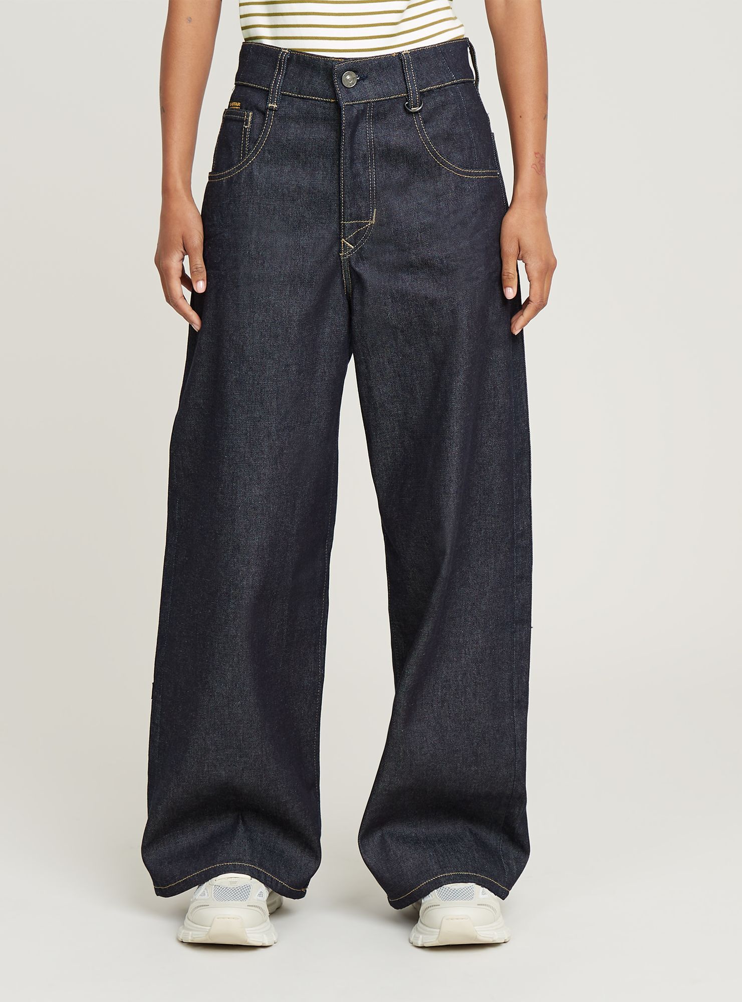 5-Pocket-Jeans G-STAR "Skater Long Pocket High Loose Jeans", Damen, Gr. 25, Länge 32, raw denim, Obermaterial: 100% Baumwolle, Jeans 5-Pocket-Jeans