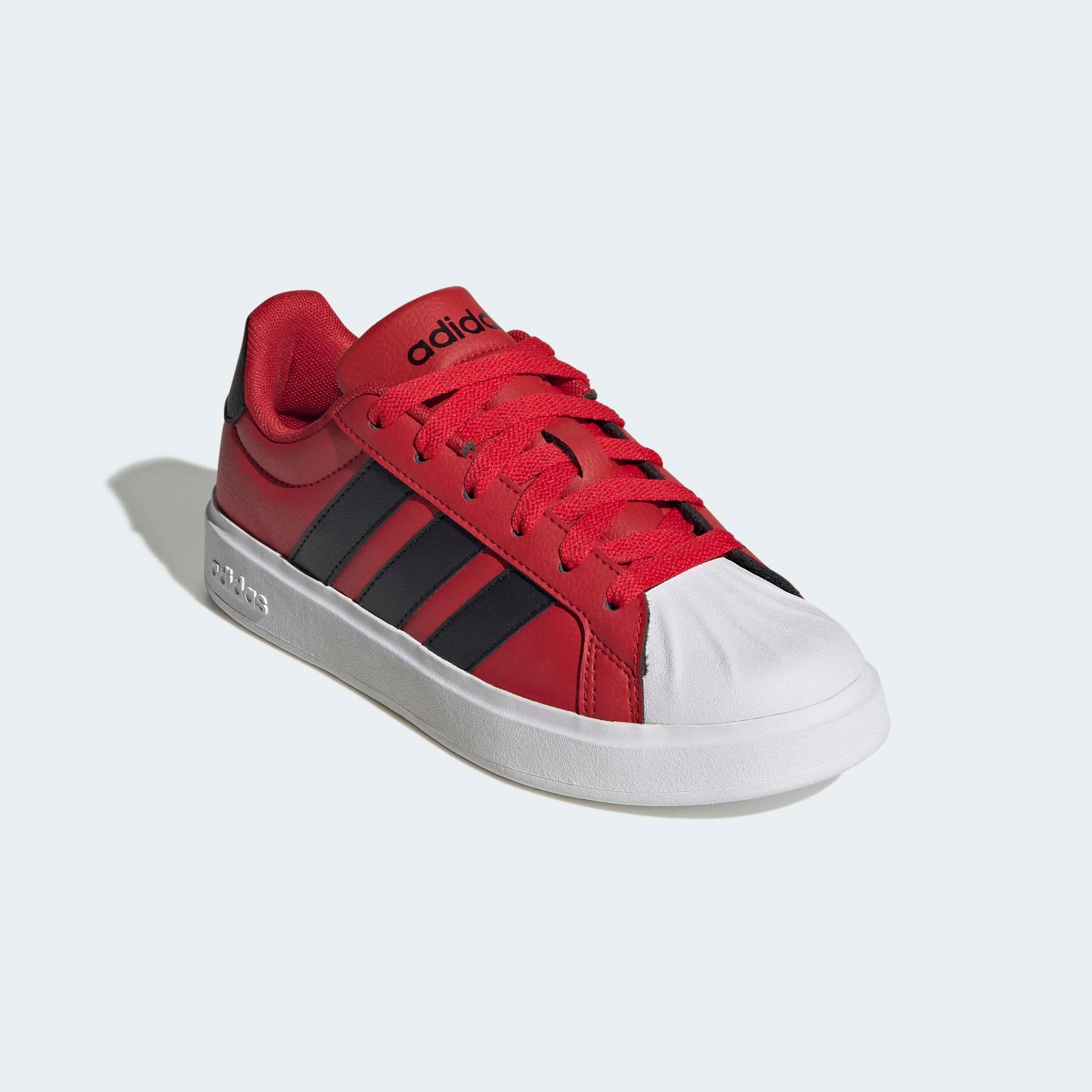 Sneaker ADIDAS SPORTSWEAR "STREETTALK", Damen, Gr. 35,5, better scarlet, core schwarz, cloud weiß, Synthetik, Schuhe Sneaker, inspiriert vom Design des adidas superstar