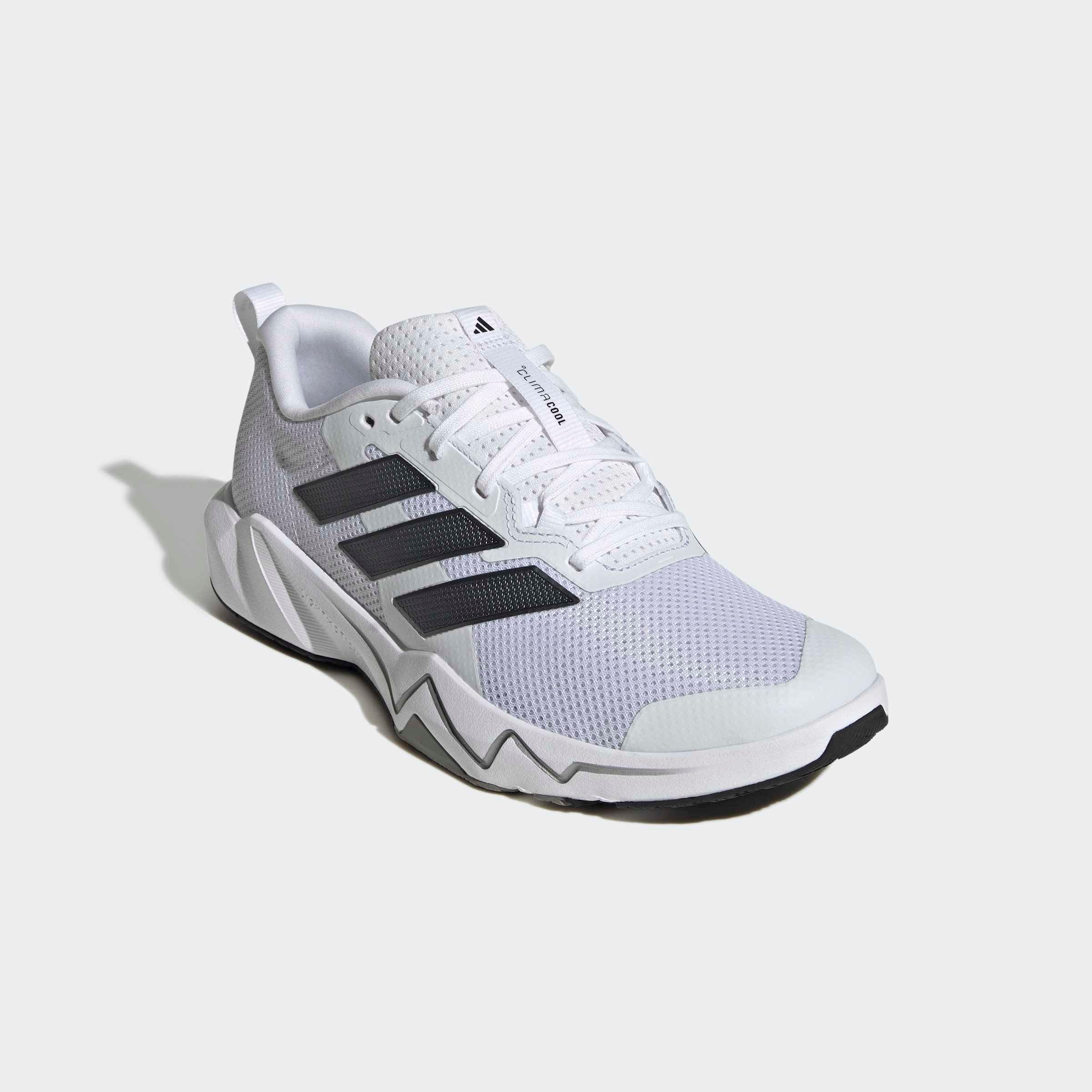 Trainingsschuh ADIDAS PERFORMANCE "RAPIDMOVE GO TRAINER M", Damen, Gr. 43, cloud weiß, core schwarz, iron metallic, Textil, Schuhe