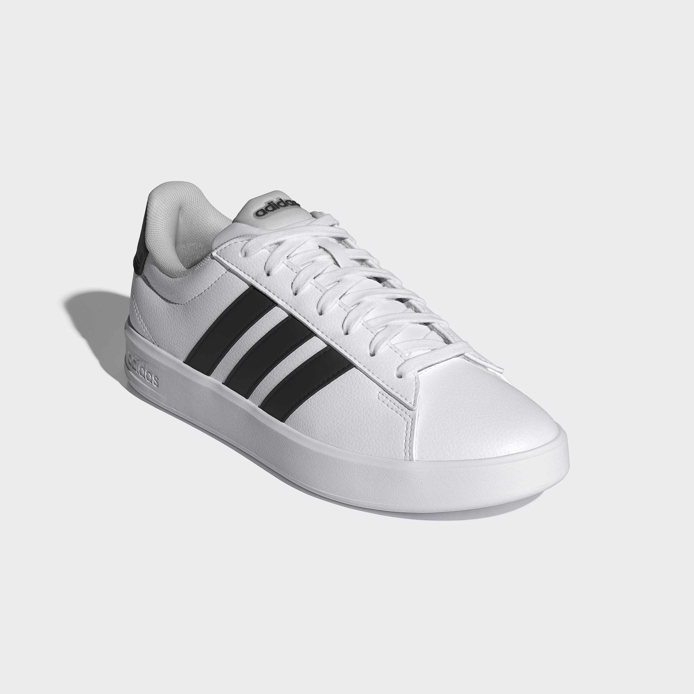 Sneaker ADIDAS SPORTSWEAR "GRAND COURT 3.0", Damen, Gr. 40,5, cloud weiß, core schwarz, ftwr weiß, Synthetik, Textil, Schuhe Sneaker