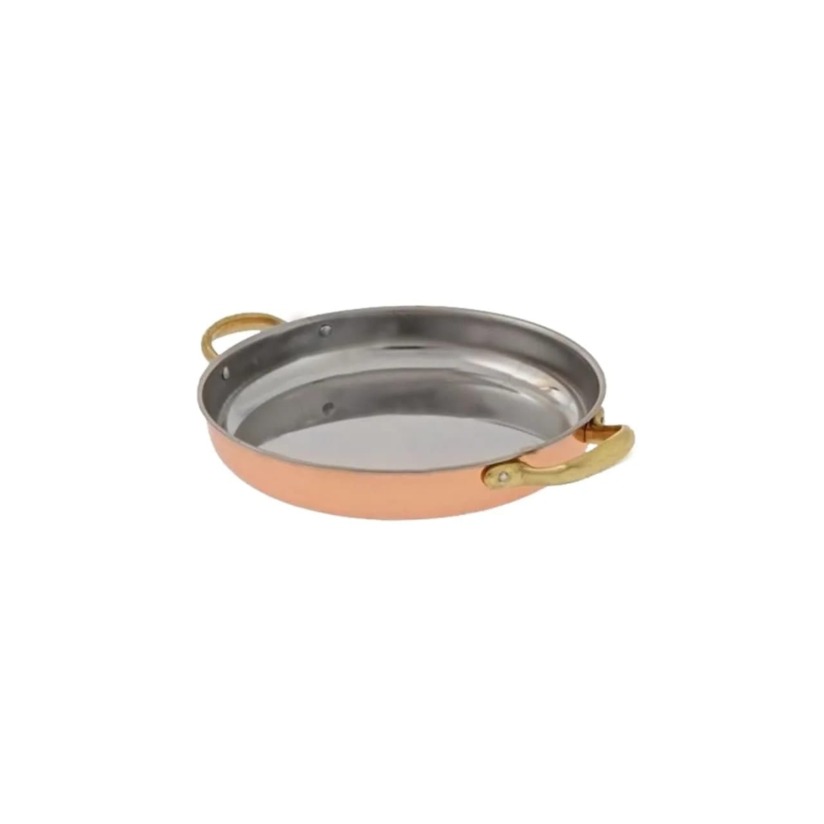 Bratpfanne, Kupferpfanne mit Griffen - aus Kupfer und Messing, 24cm Image