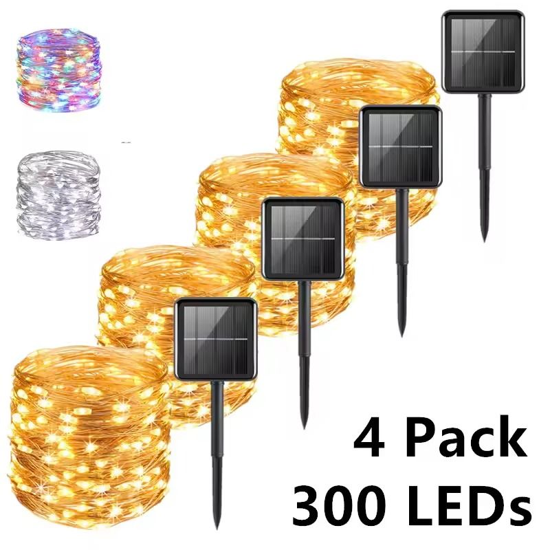 Solar LED Fairy String Lights 732 M Waterproof Outdoor Garden Decor multicolor (1 Pack) 7 M (50 Leds)