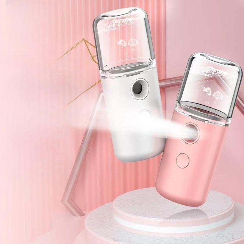 Water Replenisher Nano Spray Face Beauty Cold Spray Humidifier Portable Charging Small Humidifier Humidifier pink