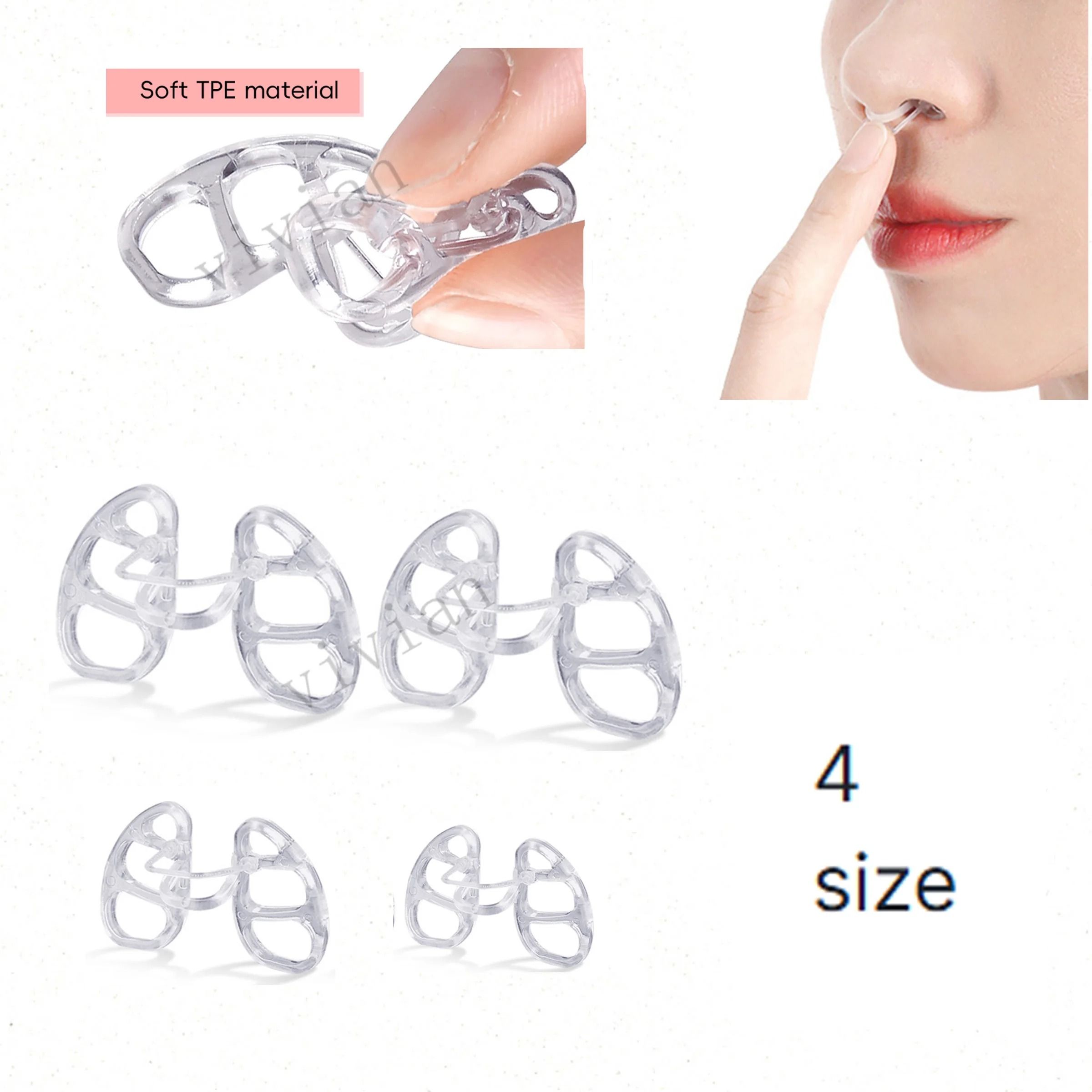 Anti Snore Nasal Dilator Nose Clip For Easy Breathing And Better Sleep 4 Pcs Set