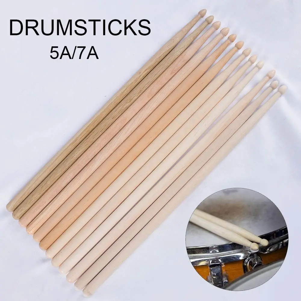 Klassische 5A/7A Drumsticks, 1 Paar Eichen-Drumsticks, Percussion-Holz-Drum-Set, Trommel Image