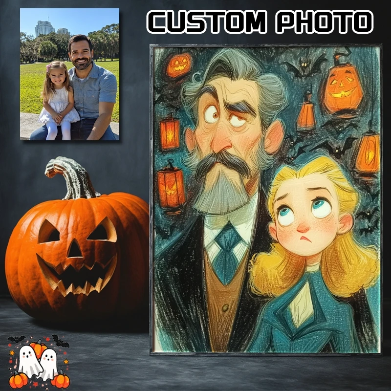 1PC-Animation, individuelles Foto-Poster, Andenken, Speicher für Familie, Familienbild, Geburtstag, lebendige hohe Qualität, perfektes Geschenk und Dekor Image