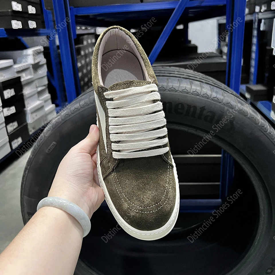 Marke Casual Low Top Braun Wildleder Männer Schuhe Designer Qualität Klassische RO Schuhe Mode Sommer-Winter Plattform Flache Frauen turnschuhe