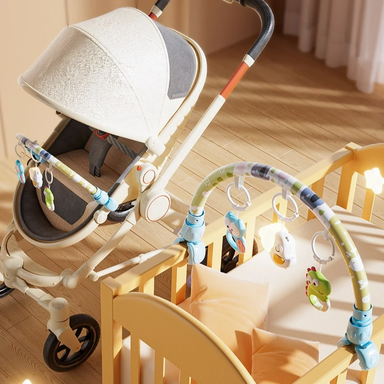 Baby Kinderwagen Bogen Spielzeug Auto Sitz Spielzeug Türsteher Spielzeug Bar Mobile für Stubenwagen Einstellbare Baby Hängen Spielzeug Fit für Krippe Bett Kinderwagen