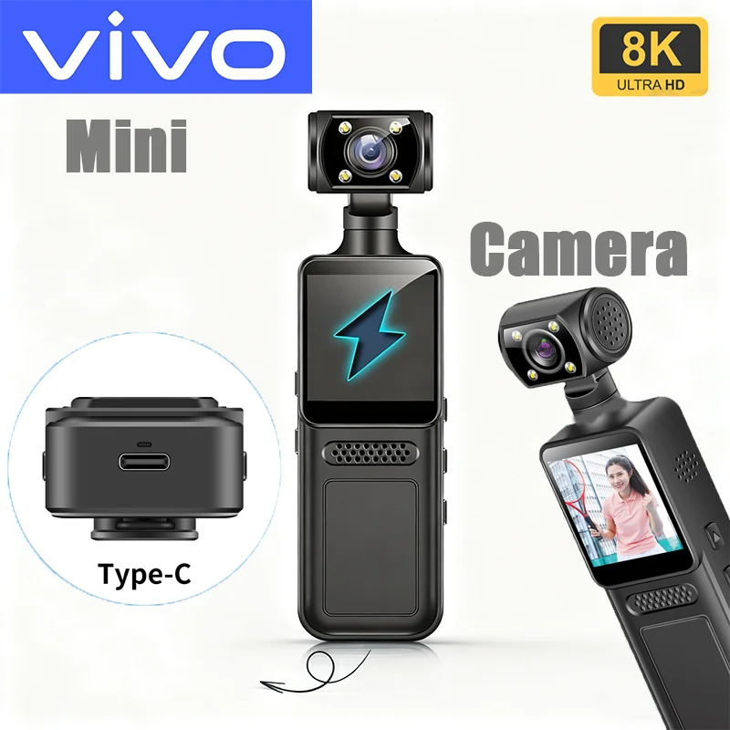 VIVO Mini Neue Kamera 8K HD Handgehaltener Tragbarer Digitaler Videorekorder Professionelle Anti-Shake-Kamera Nachtsicht-Actionkamera Image