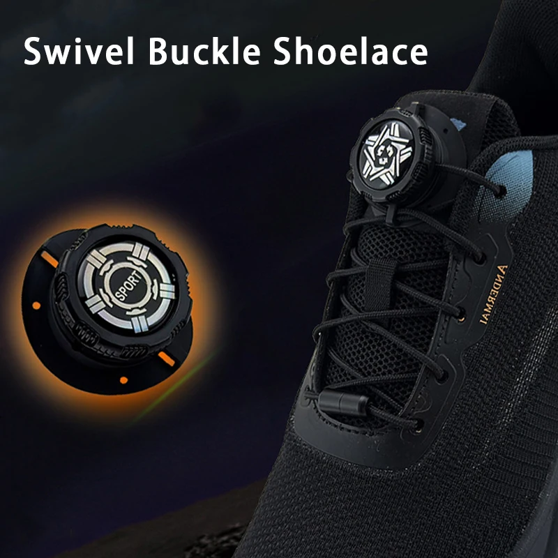 Neue Schnürsenkel mit drehbarer Schnalle, Sneakers, keine Krawatte, Schnürsenkel, automatische Schnürsenkel ohne Krawatten, Stiefel, Erwachsene, Kinder, Schuhe, Zubehör, 1 Paar