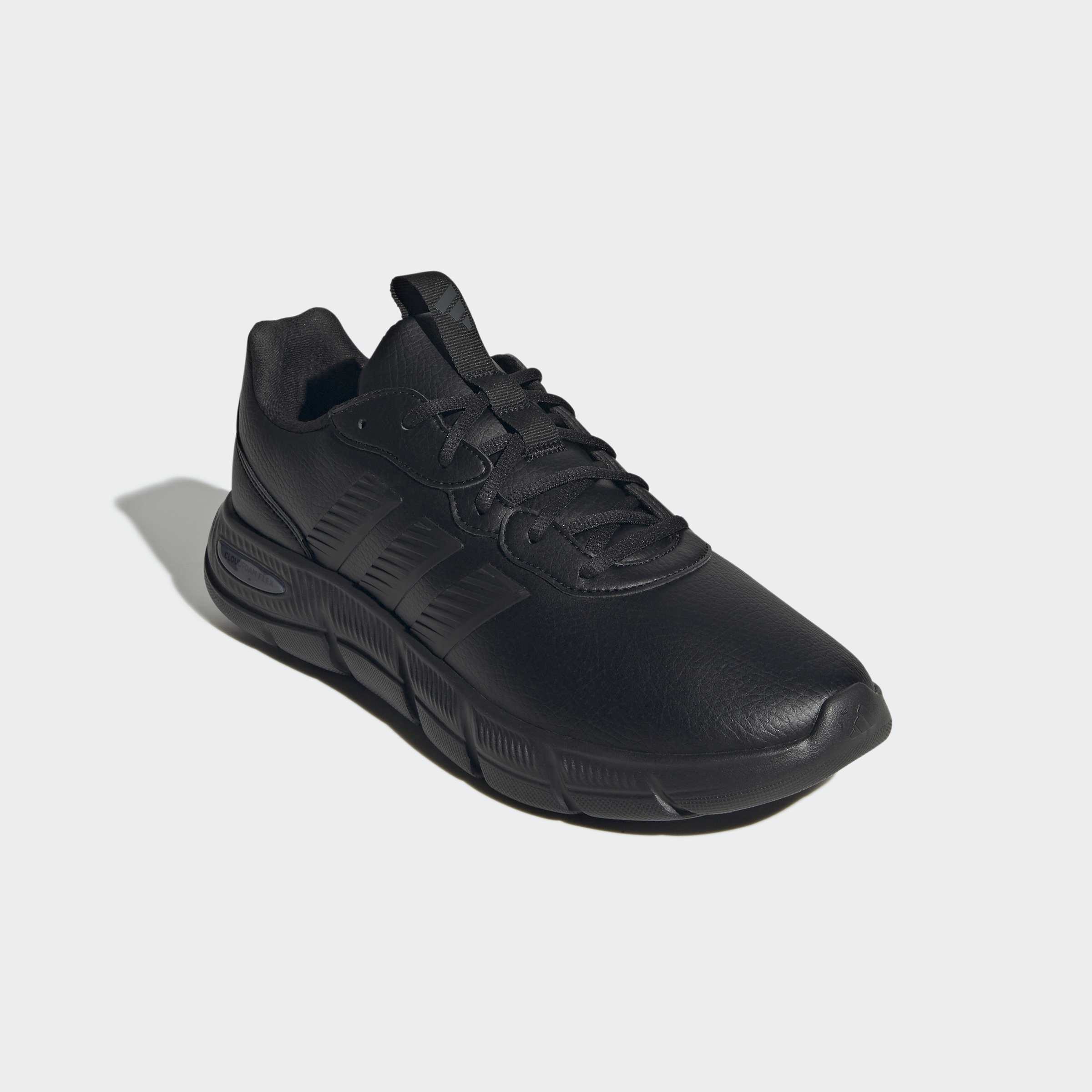 Walkingschuh ADIDAS SPORTSWEAR "CLOUDFOAM FLEX LACES", Herren, Gr. 45, core schwarz, core schwarz, grau six, Textil, Schuhe Walkingschuh