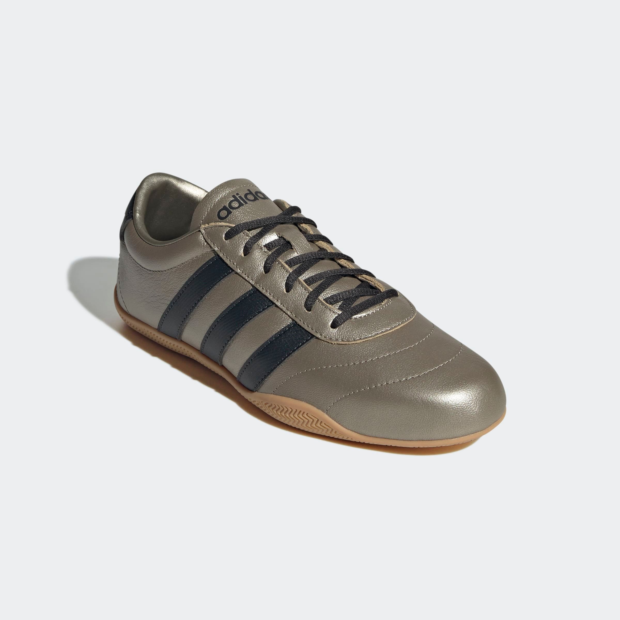 Sneaker ADIDAS SPORTSWEAR "GRAND COURT LO", Damen, Gr. 36, cyber metallic, carbon, gum 3, Leder, Synthetik, Schuhe Sneaker, Design auf den Spuren des adidas Superstar