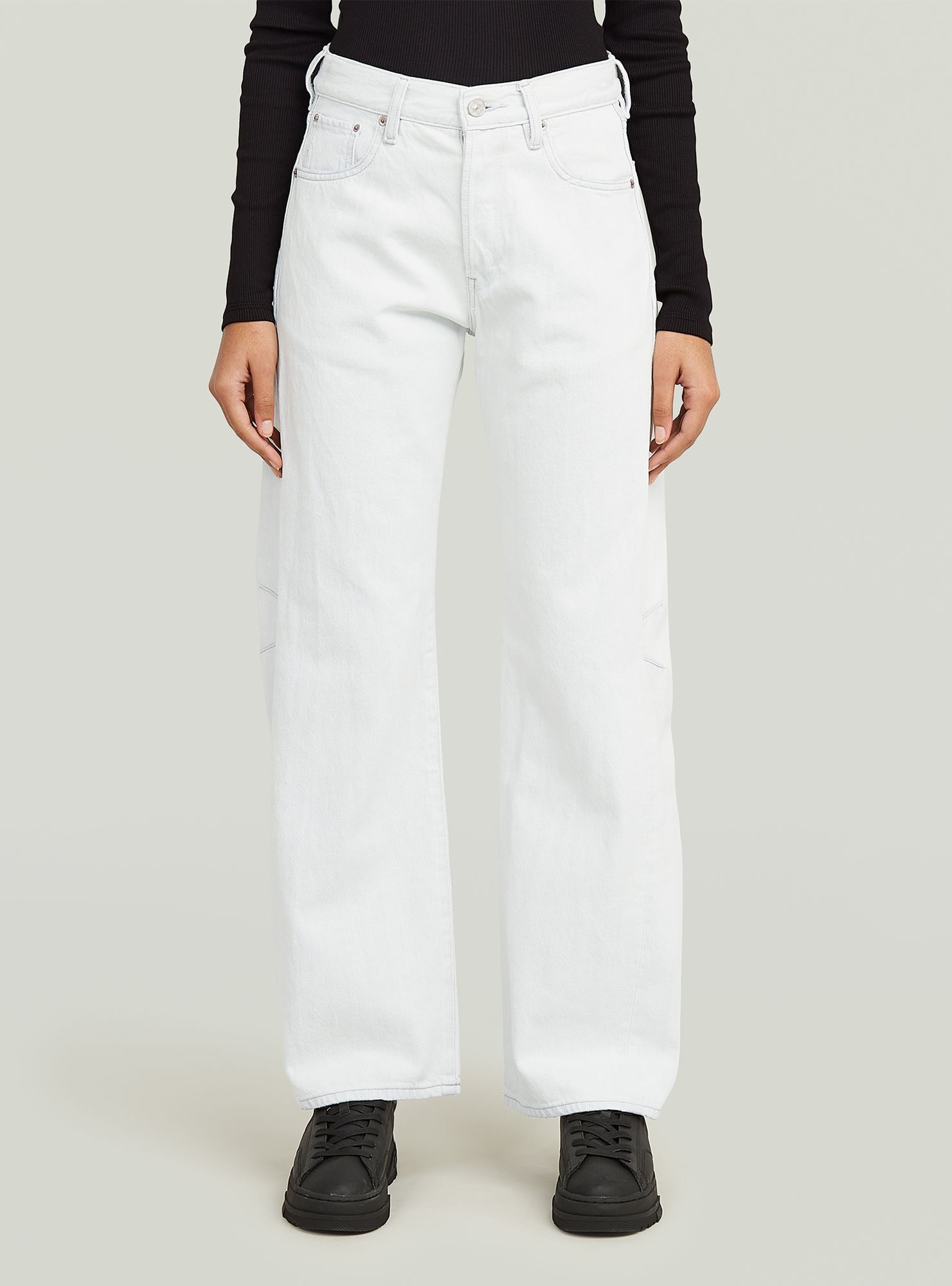 Regular-fit-Jeans G-STAR "Bowey Boyfriend Jeans", Damen, Gr. 24, Länge 28, beached faded clifton blau, Obermaterial: 75% Baumwolle, 25% Baumwolle, Jeans