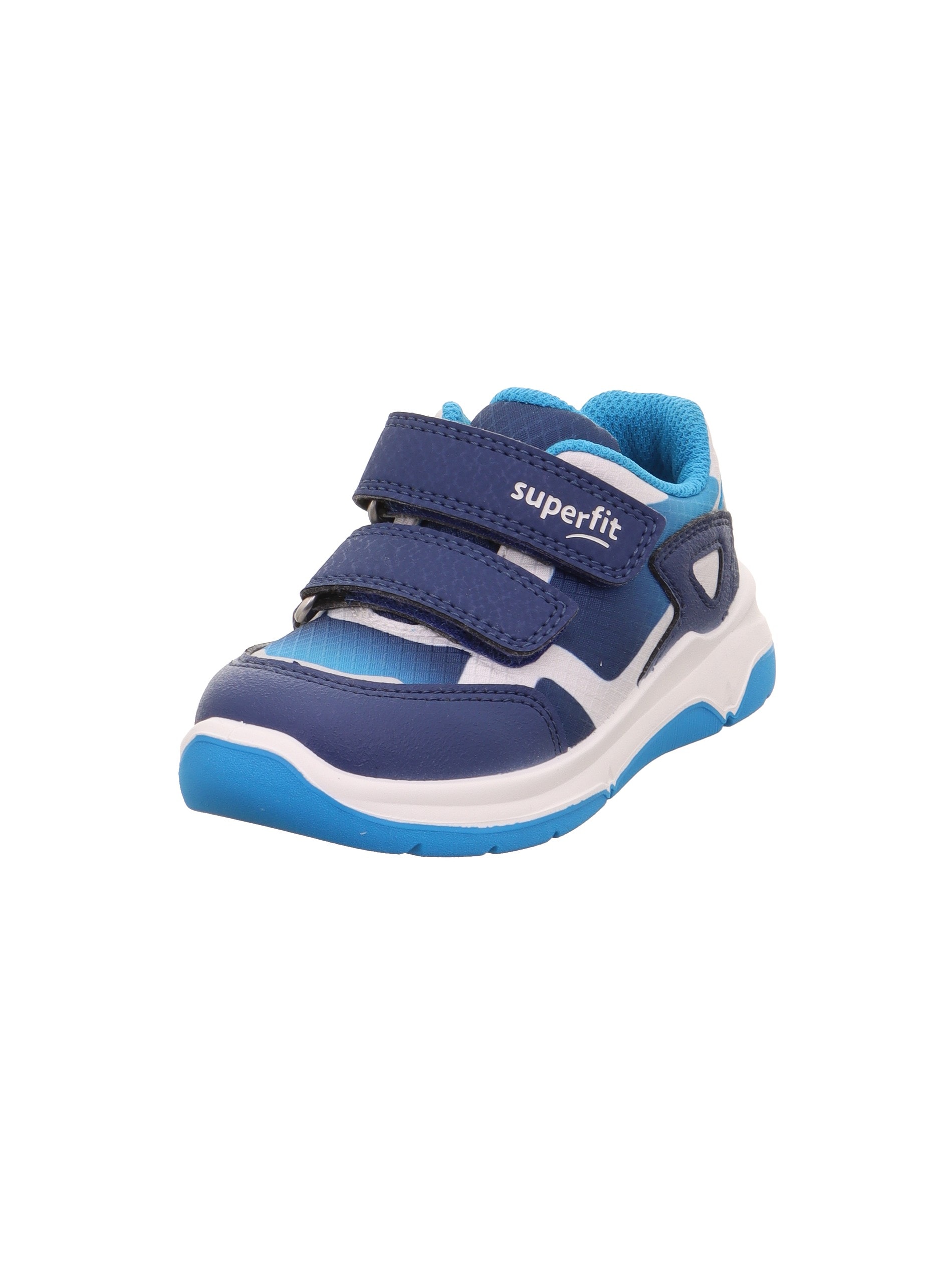 Sneaker SUPERFIT "COOPER WMS: mittel", Damen, Gr. 24, dunkelblau, türkis, Lederimitat, Textil, Schuhe Sneaker